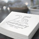 Search for 25th anniversary napkins 25 years