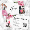 Search for makeup artist business cards Script calligraphy typography
