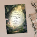 Search for enchanted forest quinceanera invitations Elegant