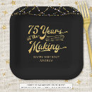 Search for 75th birthday paper plates Retro