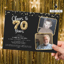 Search for cheers to 70 years invitations Modern