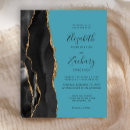 Search for turquoise black wedding invitations Modern