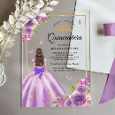 Search for lavender and gold quinceanera invitations Quinceañera