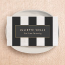Search for black and white stripes business cards Interior designer