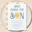 Search for here comes the son baby boy shower invitations Cute
