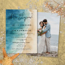 Search for beach wedding announcement cards Watercolor