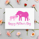Search for elephant mothers day cards Pink