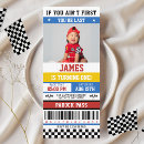 Search for race car 1st birthday invitations Little champion speedster