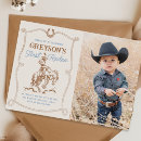 Search for horse 1st birthday invitations Cowboy