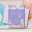Search for little mermaid birthday invitations Pink