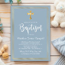 Search for modern baptism invitations Dusty blue