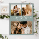 Search for green save the dates Calligraphy script