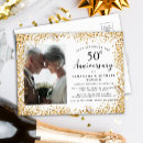 Search for 50th anniversary invitation postcards Gold