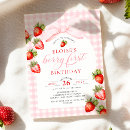 Search for strawberry birthday invitations Coquette