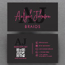 Search for hair braiding business cards Black