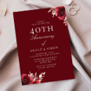 Search for 40th wedding anniversary invitations Burgundy