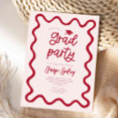 Search for red black white graduation invitations Grad party