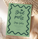 Search for green and white graduation invitations Grad party