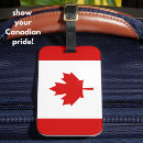 Search for canada flag luggage tags Red and white