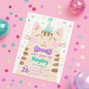 Search for kitty birthday invitations Kitty cat party