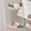 Search for pink and silver sweet 16 invitations For her