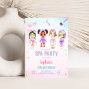 Search for kids spa party invitations Pastel