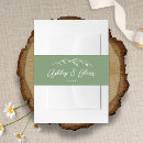 Search for sage invitation belly bands Floral