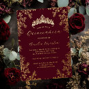 Search for burgundy quinceanera invitations Gold