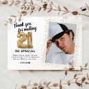 Search for 21st birthday thank you cards Twenty one