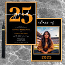 Search for black and orange graduation invitations Stylish