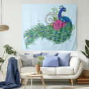 Search for peacock tapestries Blue