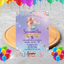 Search for little mermaid birthday invitations Purple teal