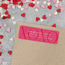 Search for valentine return address labels Red