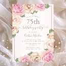 Search for 75th birthday invitations Floral