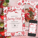 Search for berry 1st birthday invitations Girls first birthday