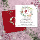 Search for ruby wedding anniversary invitations 40 years