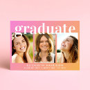 Search for pink orange graduation invitations Graduate