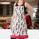 Search for christmas nutcracker aprons Red