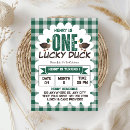 Search for duck 1st birthday invitations Greenery