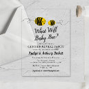 Search for honey bee gender reveal invitations Bumblebee
