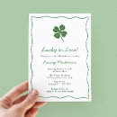 Search for irish bridal shower invitations Shamrock