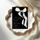 Search for tying the knot bridal shower invitations Black bow
