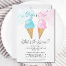 Search for ice cream gender reveal invitations Summer