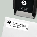 Search for paw print rubber stamps Return address