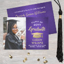 Search for purple graduation invitations Purple and white