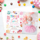 Search for candy 3rd birthday invitations Sweet celebration