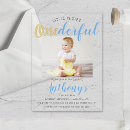 Search for blue mr onederful invitations Simple