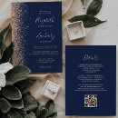 Search for navy blue peach wedding invitations Elegant