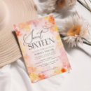 Search for outdoor sweet 16 invitations Floral wildflowers birthday celebration