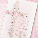 Search for floral baptism invitations Pink